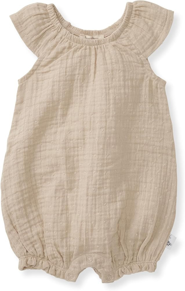 Burt's Bees Baby baby-girls Bubble Romper, 100% Organic Cotton One-piece Bubble Shortall and Laye... | Amazon (US)