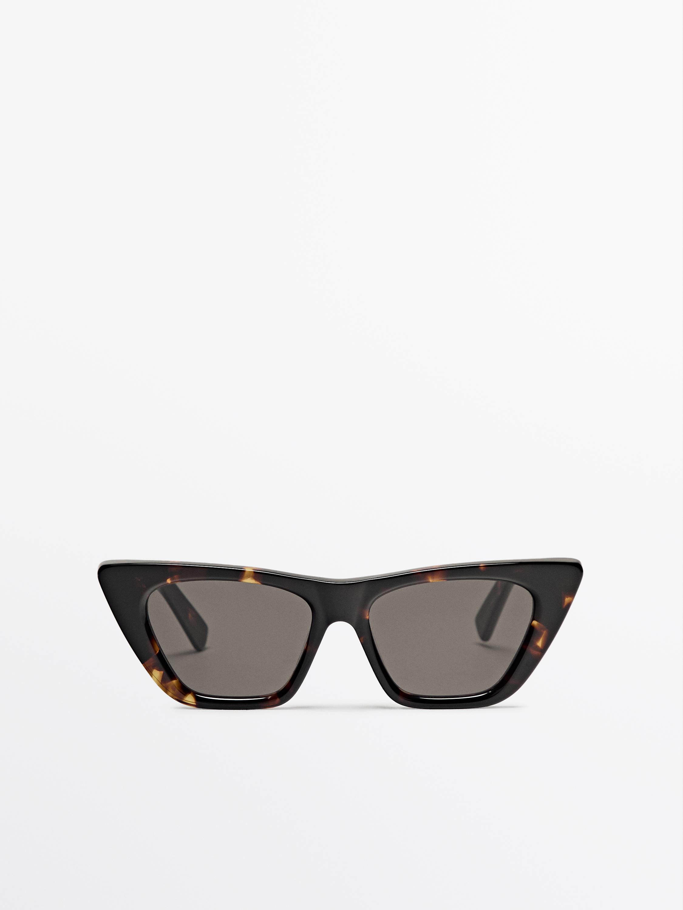 Tortoiseshell-effect cateye sunglasses | Massimo Dutti UK