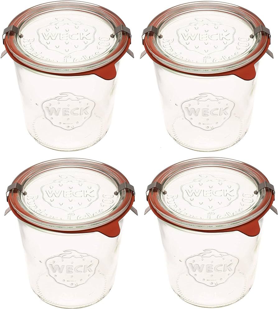 Weck Canning Jars 742-19.6 fl. oz Weck Mold Jars made of Transparent Glass - Eco-Friendly Canning... | Amazon (US)