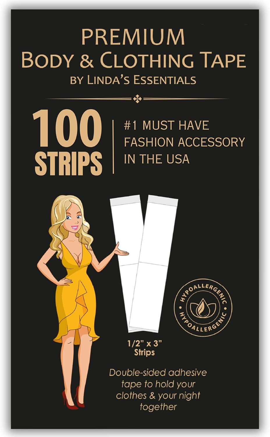 Double Sided Tape for Clothes, Body and Fashion Tape (100 Pack) | Clothing and Hem Adhesive for W... | Amazon (CA)