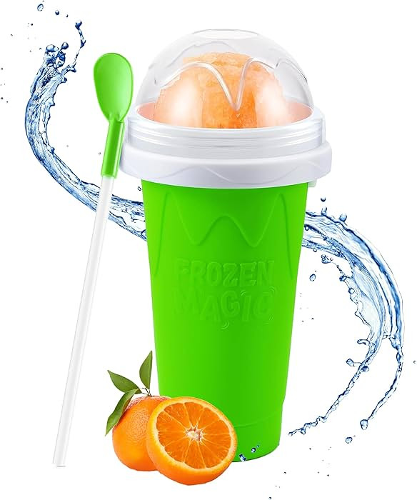 Slushy Cup & Slushy Maker, Portable Smoothie Slushie Squeeze Cup for Juices, Milk and Ice Cream M... | Amazon (US)