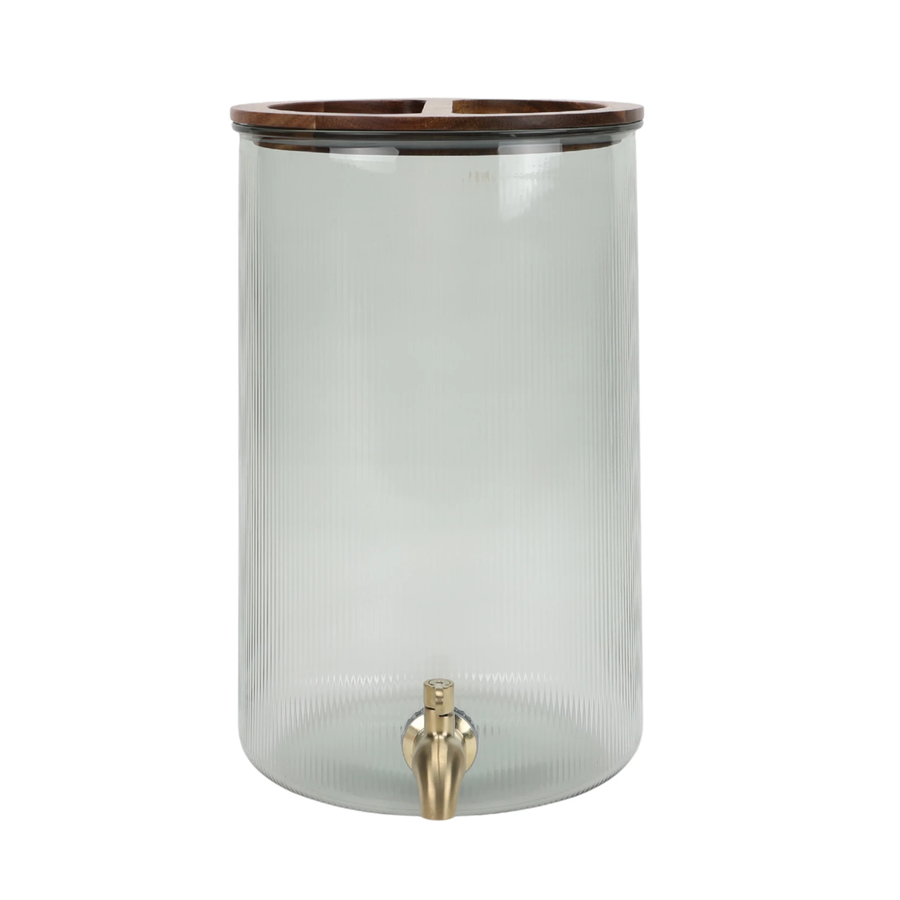 Better Homes and Gardens 2-Gallon Green Countertop Beverage Dispenser with Acacia Wood Lid | Walmart (US)