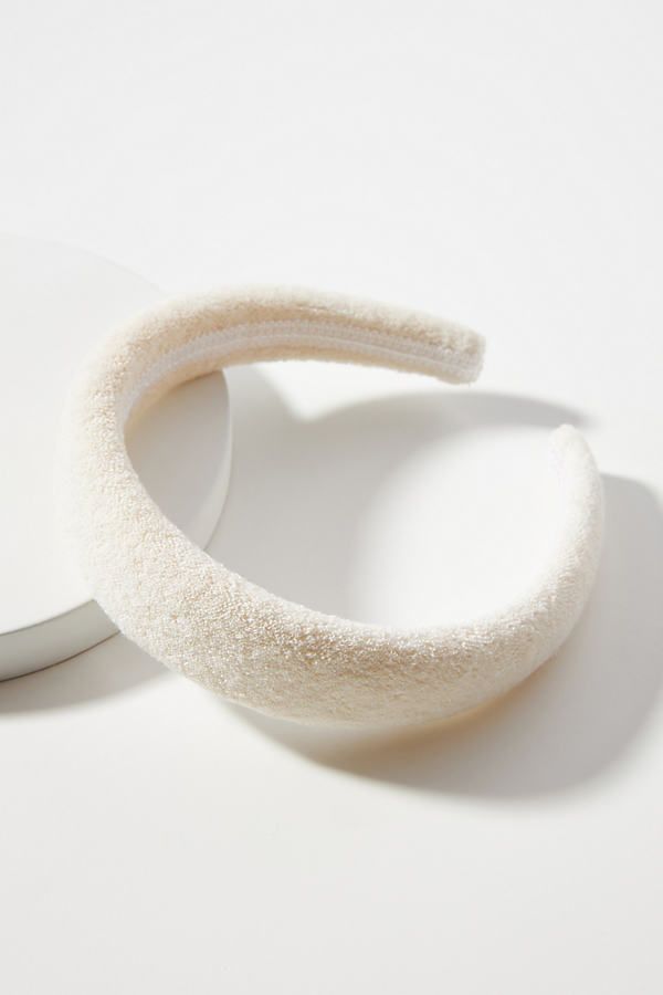 Terry Puff Headband By Anthropologie in White | Anthropologie (US)