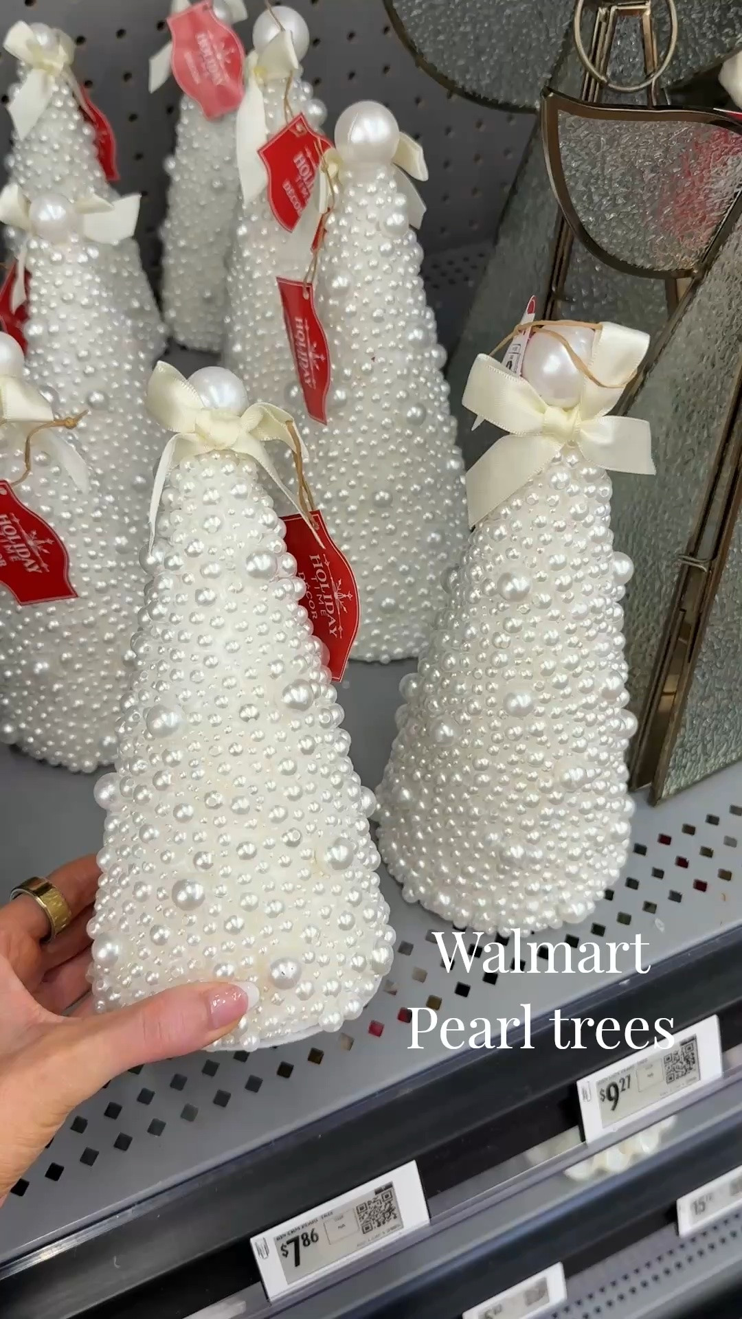 These @Walmart Pearl Christmas trees are darling! Under $10 🤍

#LTKSaleAlert #LTKHome #LTKSeasonal