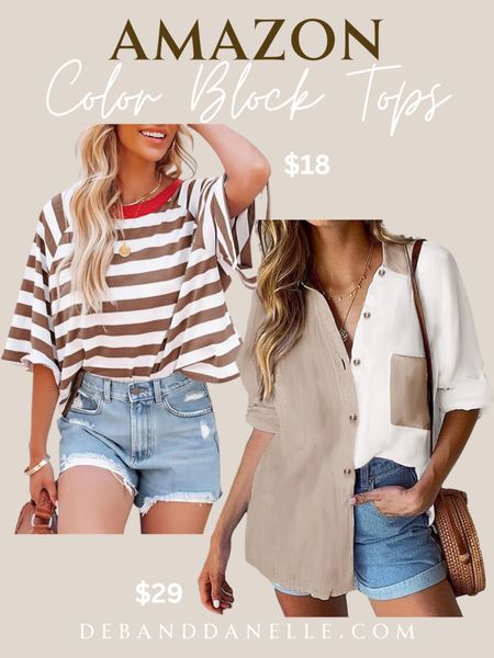 While I was hitting all the fashion florals this Spring, I am loving the bold color block tops for Summer. These picks from Amazon are neutral but still eye catching. 

#LTKMidsize #LTKFindsUnder50