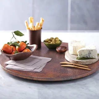 Hammered Tempered Copper 20-inch Lazy Susan - Bed Bath & Beyond - 18226124 | Bed Bath & Beyond