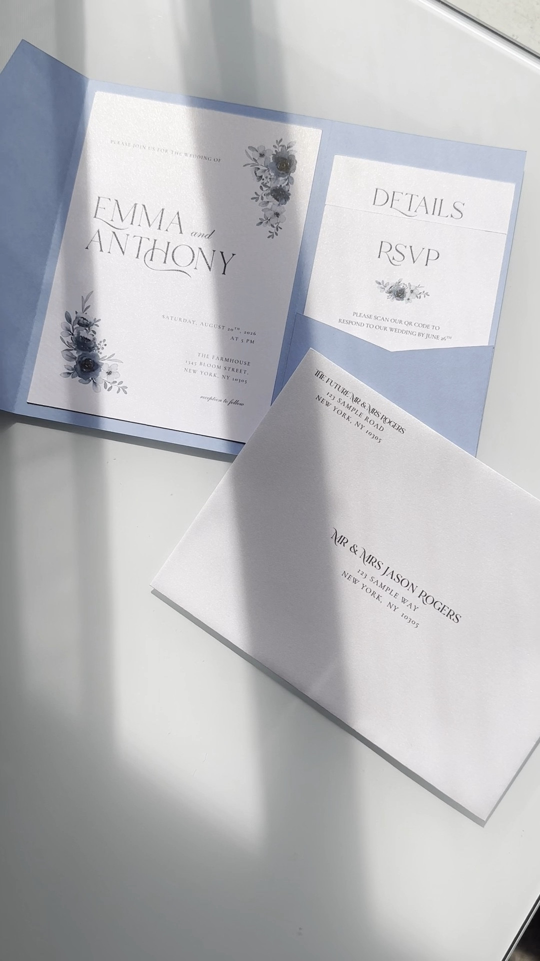 Modern Dusty Blue Wedding Invitations 💌💙

#LTKWedding #LTKParties