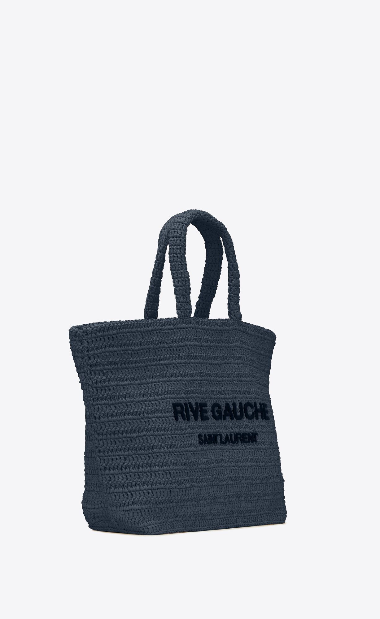 rive gauche supple tote bag in raffia crochet | Saint Laurent Inc. (Global)