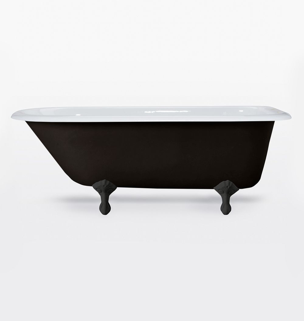 5-1/2' Clawfoot Tub, Matte Black - Oil-Rubbed Bronze Feet | Rejuvenation