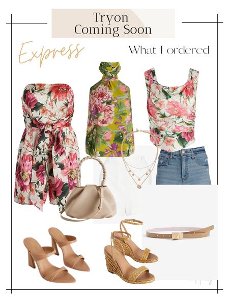 Save 30 to 50% on everything at Express!! I am so excited about this. Try on that’s coming up! I’ve already tried everything on, and it’s all fabulous! weari the smallest size and everything except the romper. Size up, one size in the romper.
Floral outfits  | summer outfits | summer date night outfits | floral, summer romper |  floral tops | high waisted shorts | 

#LTKunder50 #LTKsalealert #LTKstyletip