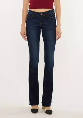 Kancan Women's ANNE LOW RISE BOOTCUT JEANS-STRETCH DARK WASH DENIM, 0 | Belk