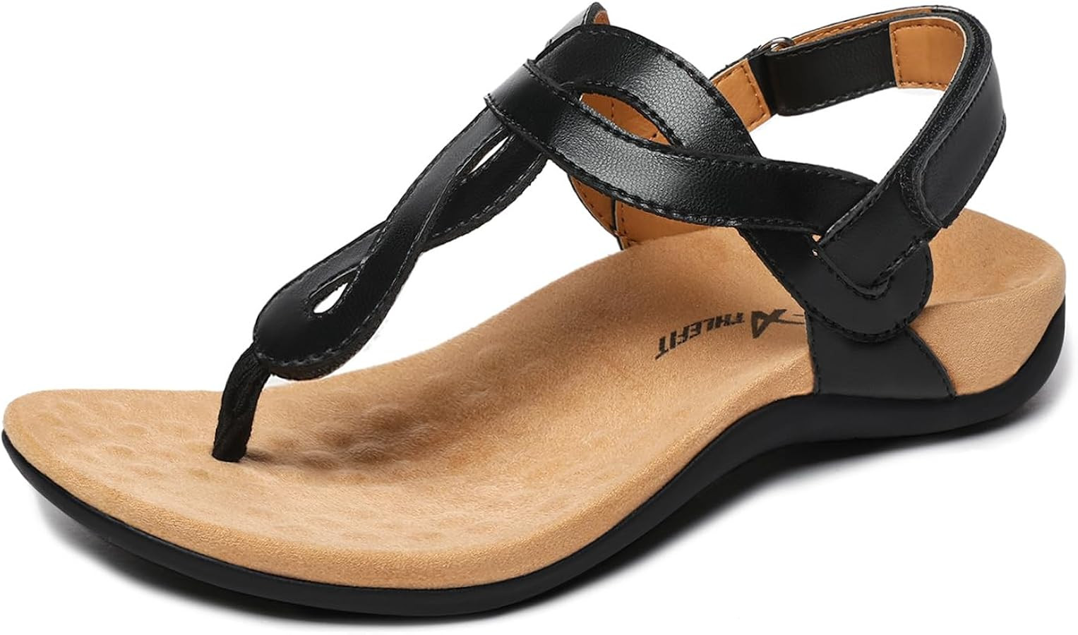 Athlefit Women's Orthopedic Arch Support Sandals Comfortable Thong T-Strap Orthotic Casual Flat S... | Amazon (US)