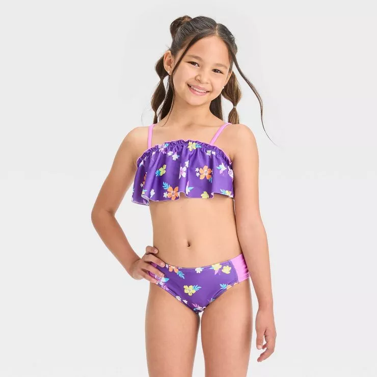 NWT Cat & Jack Pinkish Purple Fruit Swim Bottoms Girls Size XL 14/16