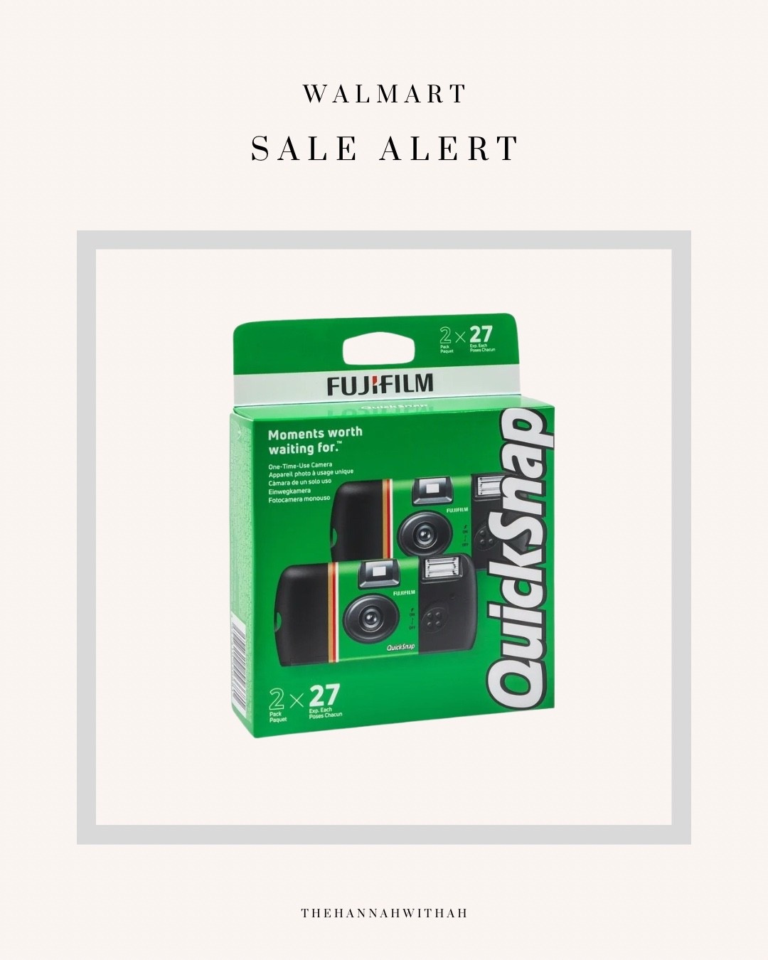 These disposable cameras are hard to ever find on sale - but Walmart has the marked down to $28 right now! (That’s $6 less than amazon’s current price) 