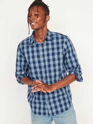 Regular Fit Built-In Flex Everyday Plaid Shirt for Men | Old Navy (US)