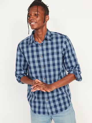 Regular Fit Built-In Flex Everyday Plaid Shirt for Men | Old Navy (US)