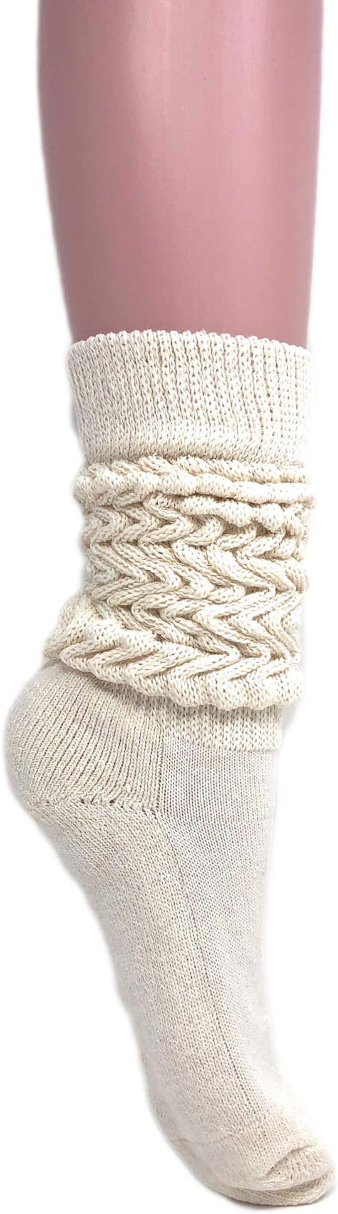 AWS/American Made Slouch Socks Cotton Scrunch Knee High Extra Long and Heavy Socks | Amazon (US)