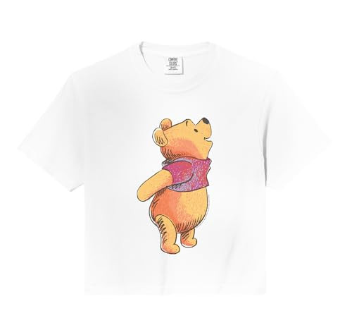 Disney Winnie The Pooh Looking Upwards With Joy Portrait Comfort Colors Crop Top | Amazon (US)