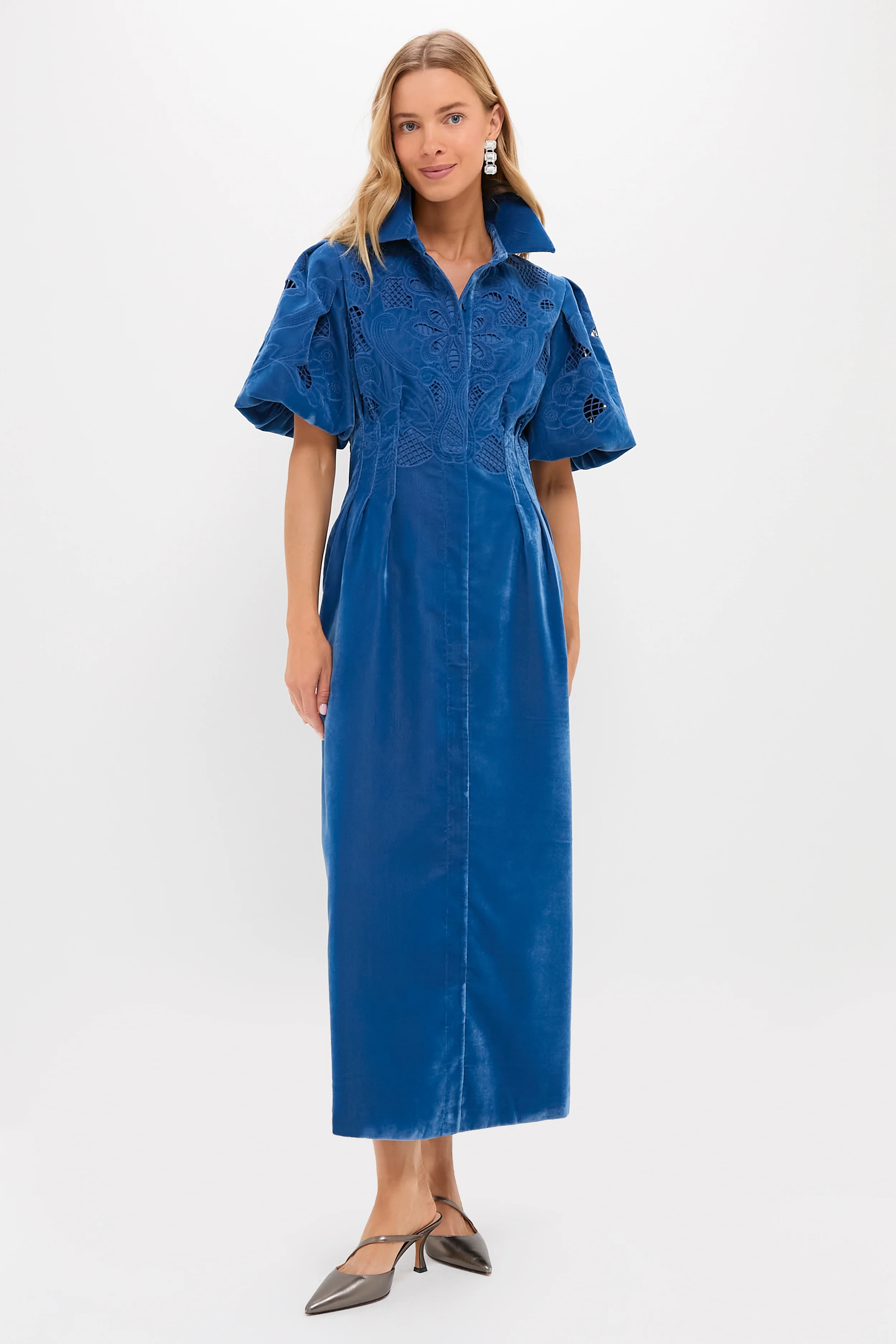 Blue Fog Velvet Lace Delaney Dress | Tuckernuck (US)