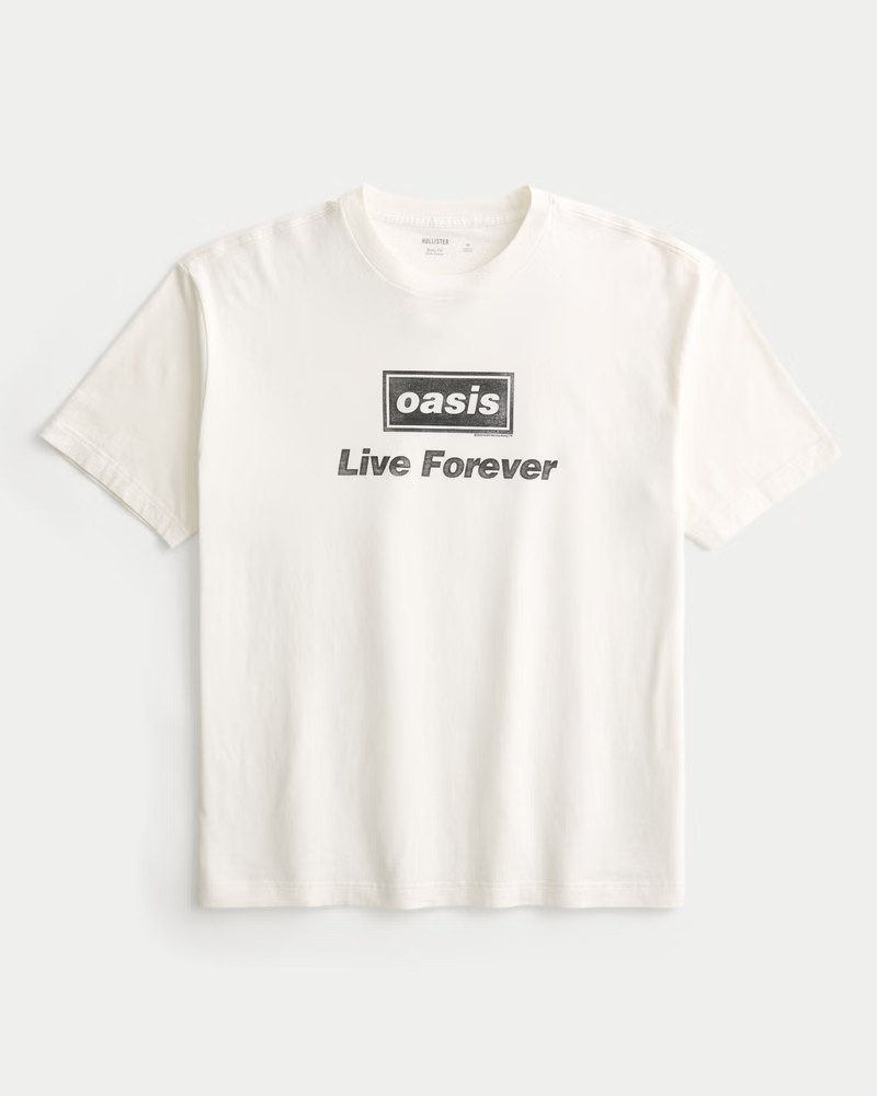 Boxy Oasis Graphic Tee | Hollister (UK)