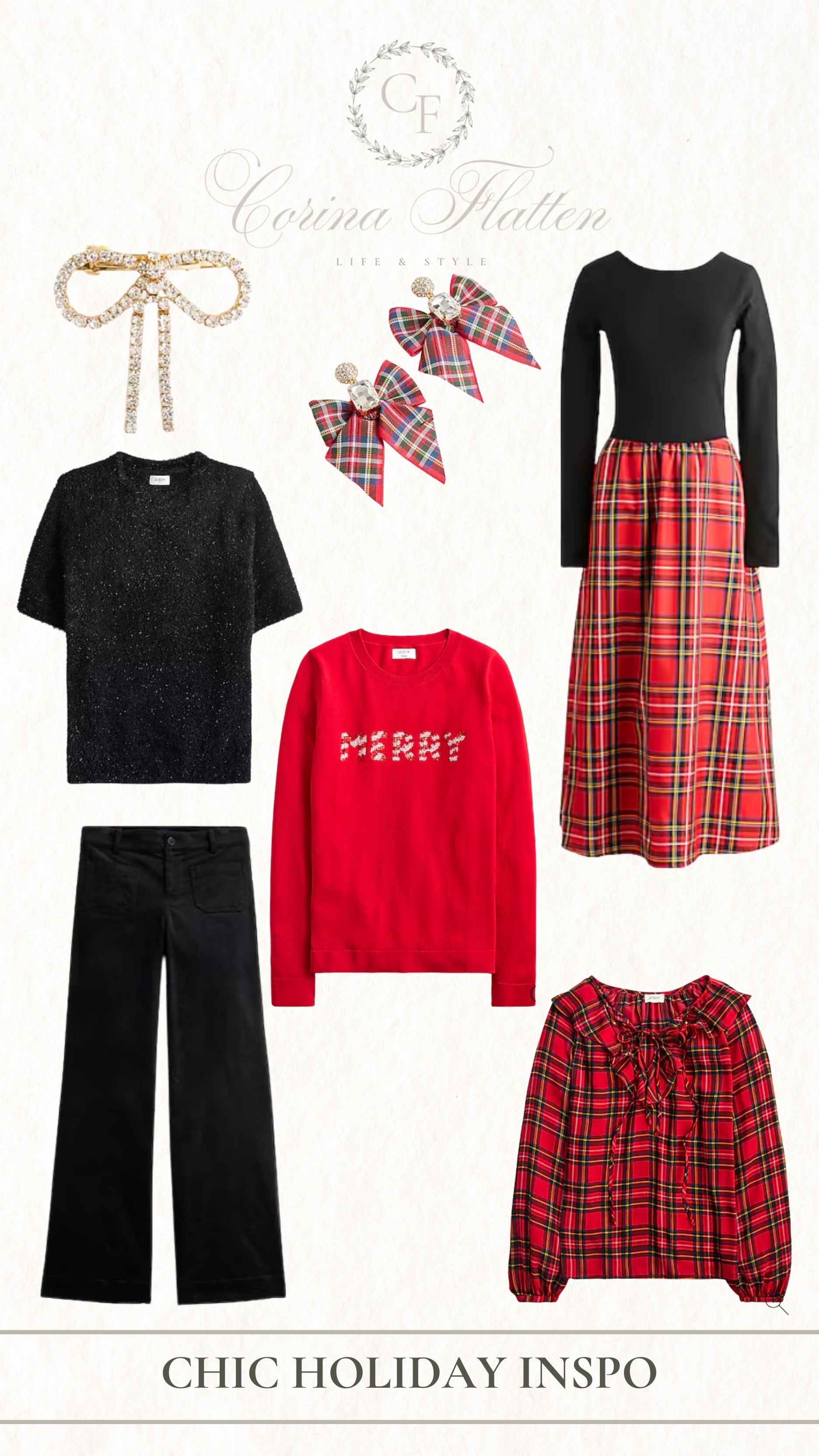 Festive holiday outfits for midlife women

Holiday plaid, rhinestones, Christmas outfit, dressy holiday, over 40, midlife edit, bows, midis dress, sweater, set

#LTKOver40 #LTKSaleAlert #LTKHoliday