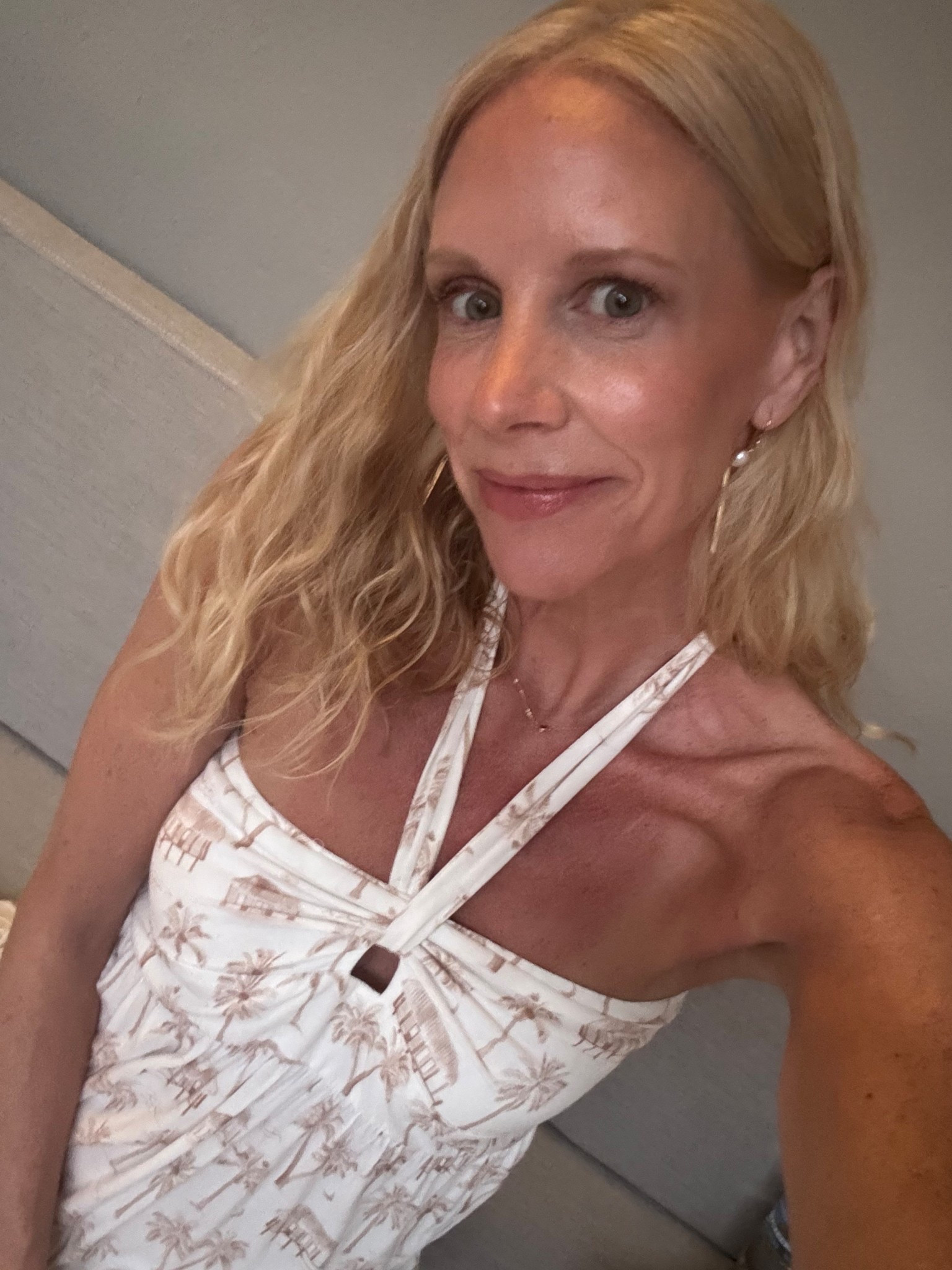 White maxi dress 
Vacation style 
Halter dress


#LTKTravel #LTKOver40 #LTKootd