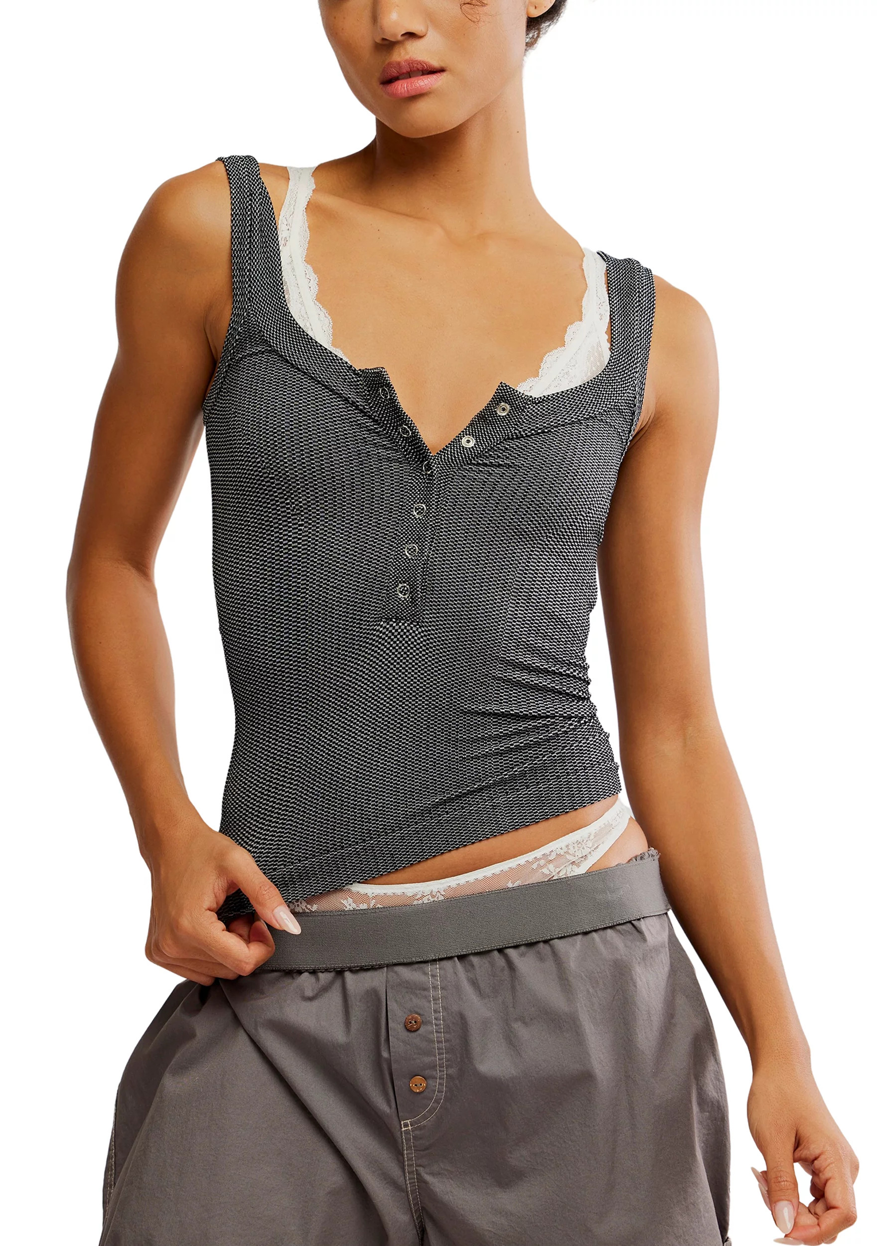 Clean Slate Henley Tank | Belk
