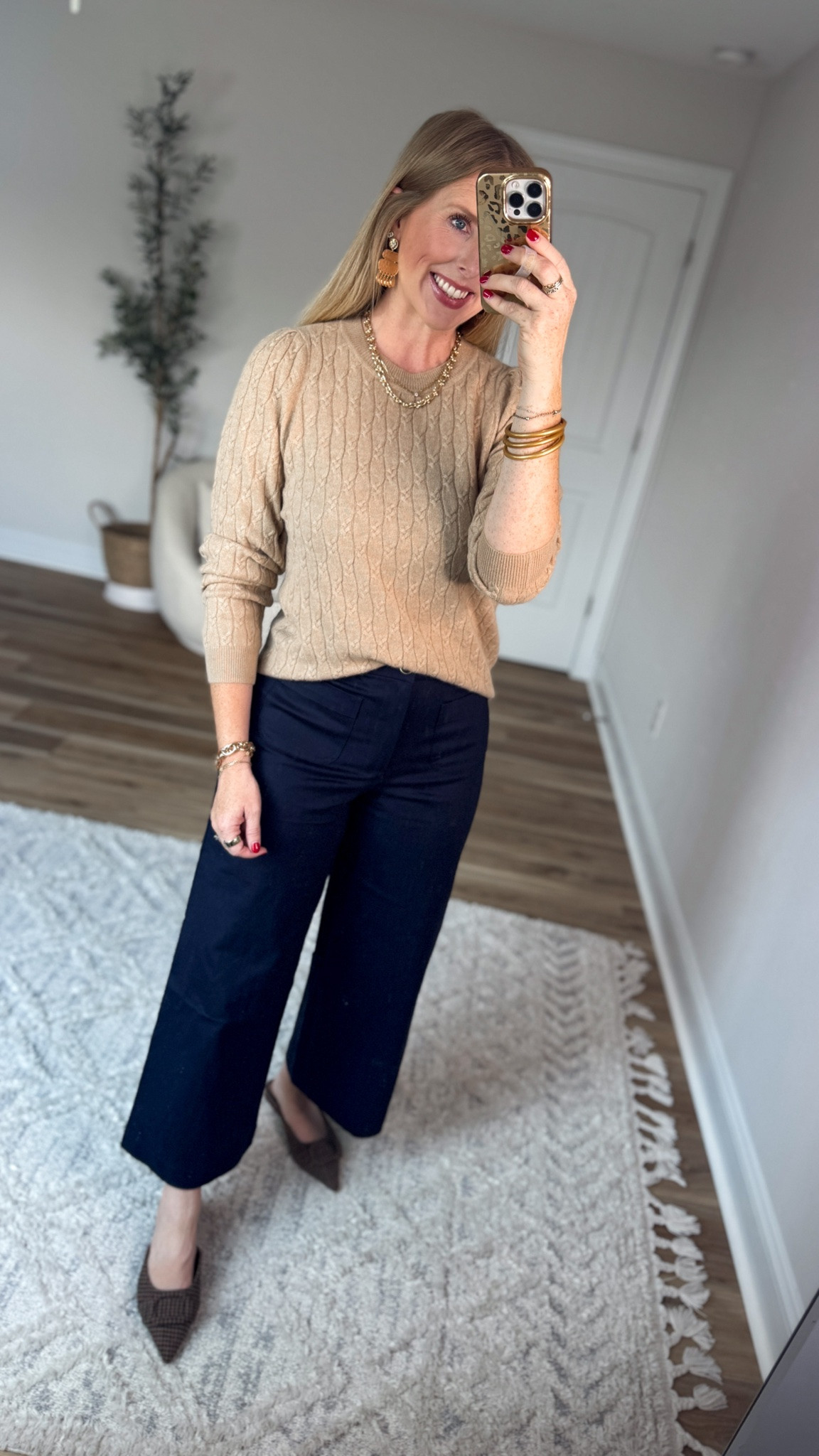 Daily try on, Walmart outfit, Walmart fashion, Walmart style, cashmere sweater, cropped pants

#LTKootd