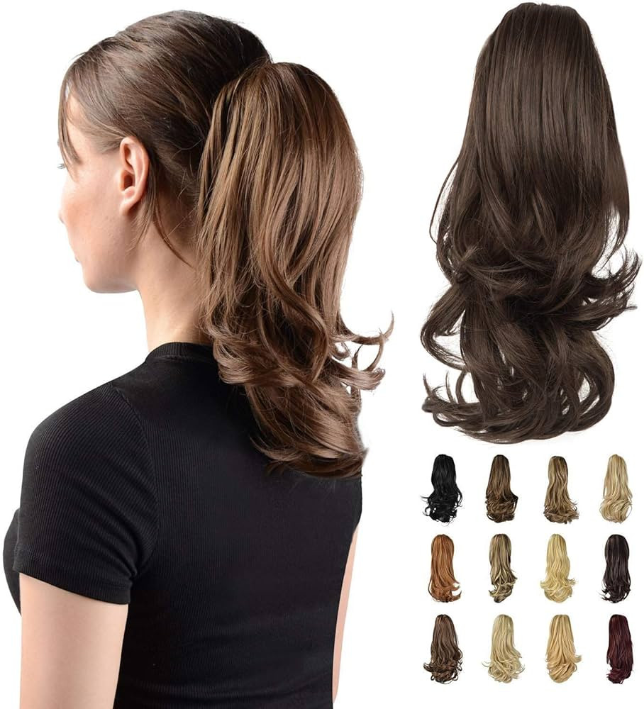 SOFEIYAN 13" Ponytail Extension Long Curly Ponytail Clip in Claw Hair Extension Natural Looking S... | Amazon (US)