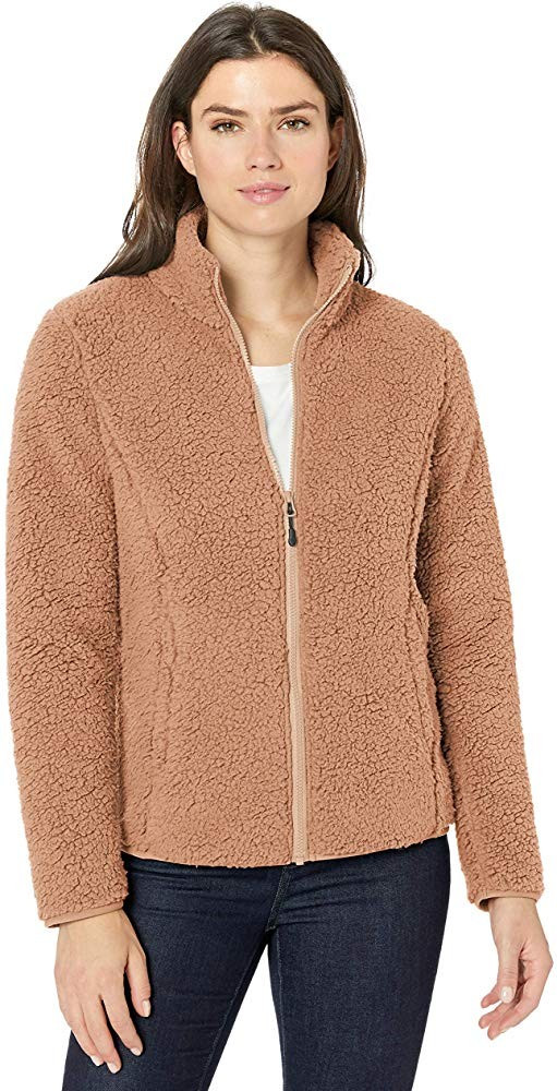 Amazon Essentials Women's Polar Fleece Lined Sherpa Full-Zip Jacket | Amazon (US)