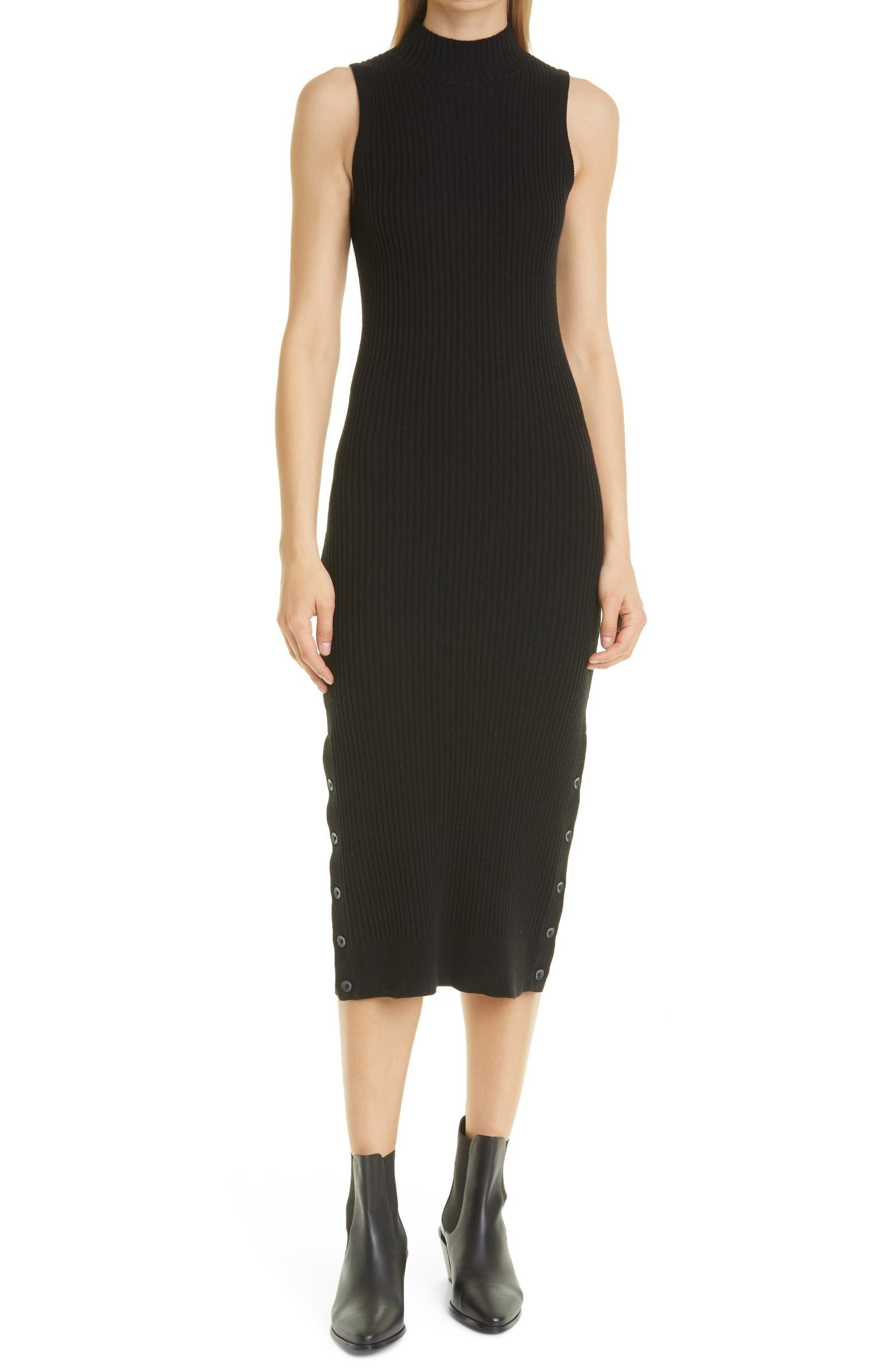 Zariah Mock Neck Rib Dress | Nordstrom