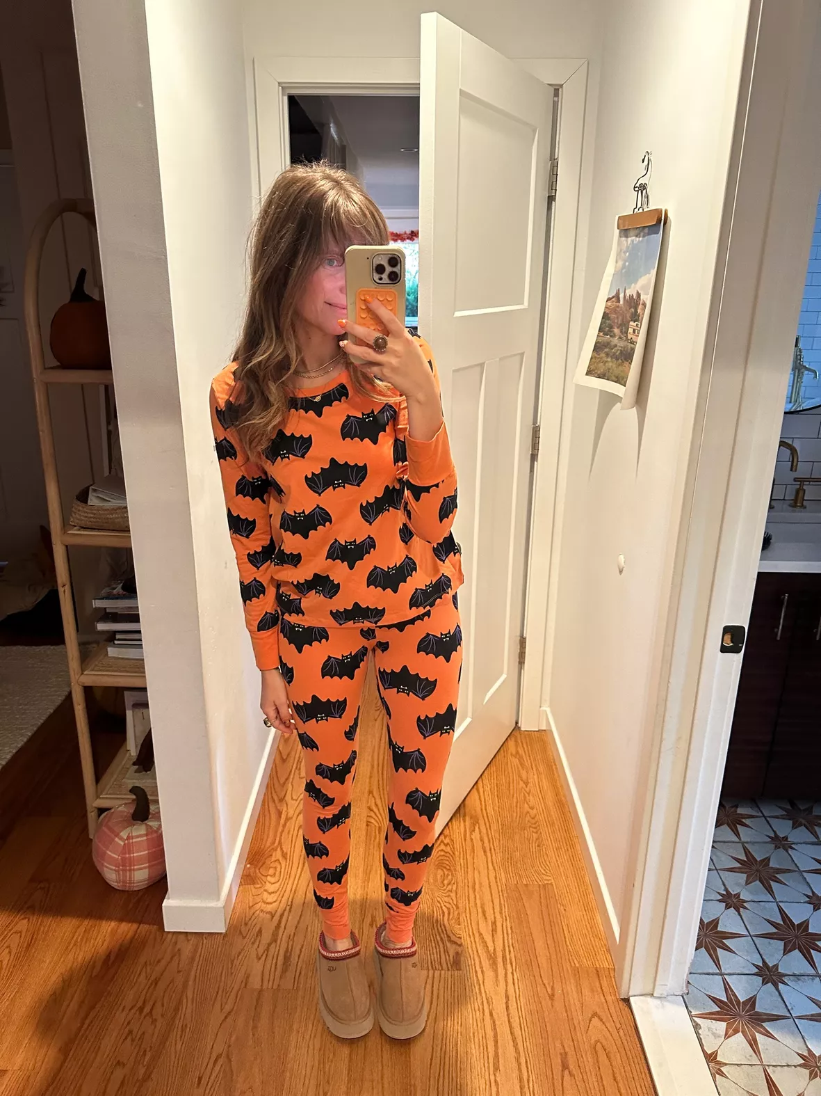 Matching Halloween Print Pajama Set