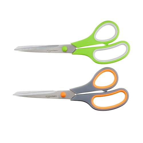 Amazon Basics Multipurpose Stainless Steel Scissors for Office, Crafts, Paper Cutting, Fabric Cut... | Amazon (US)