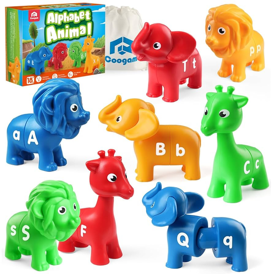 Coogam ABC Letters Matching Game, 26PCS Alphabet Fine Motor Skill Color Shape Recoginition Presch... | Amazon (US)