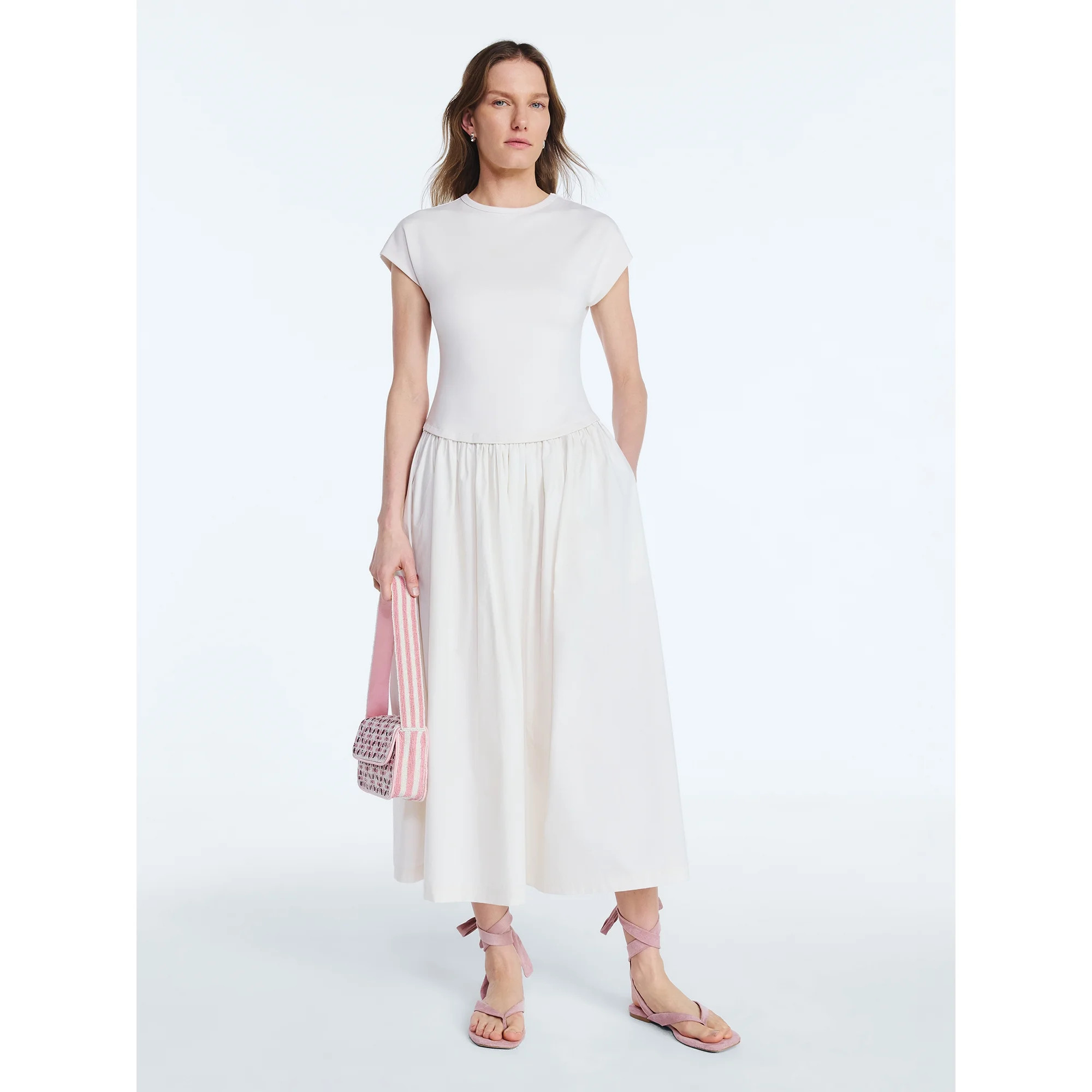 Scoop Women’s Maxi Dress with Short Dolman Sleeves, Sizes XS-4X | Walmart (US)