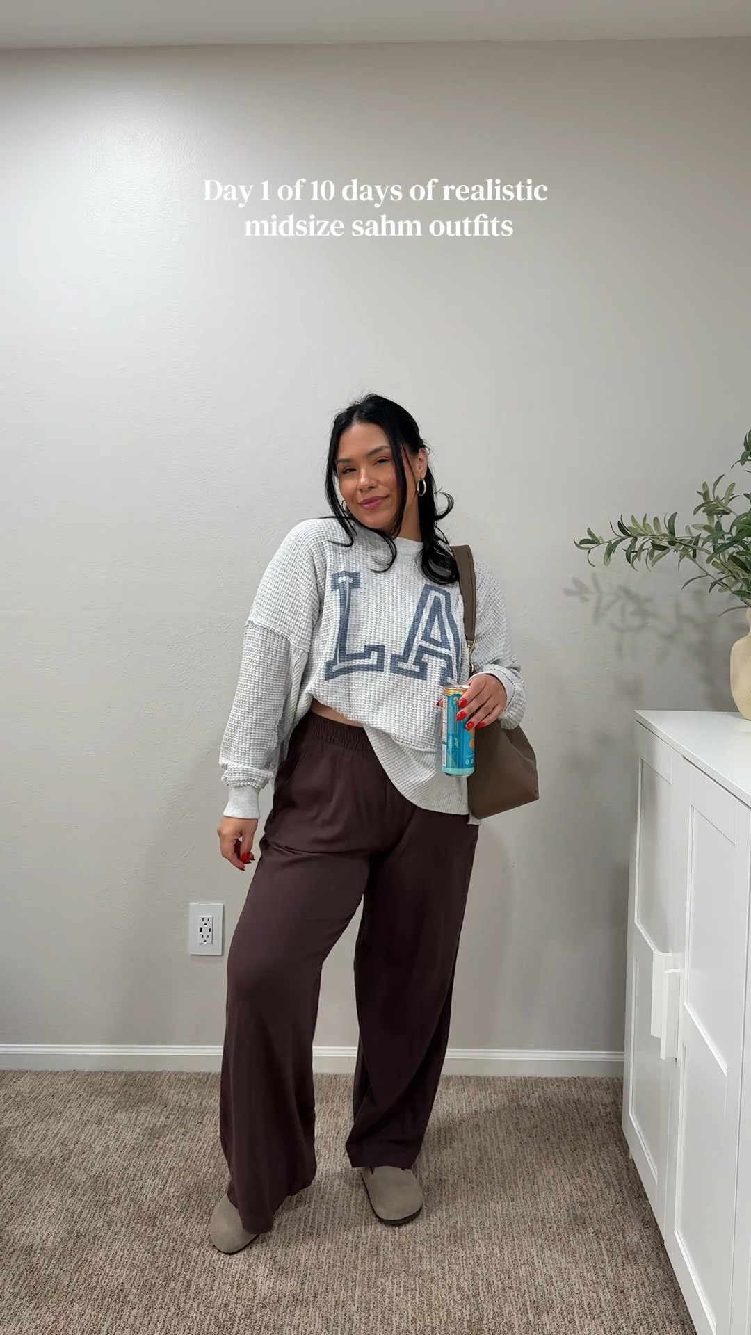 Top - Medium 
Pants - Medium
Purse Coach and can’t link! 

#LTKmomlife #LTKMidsize #LTKootd