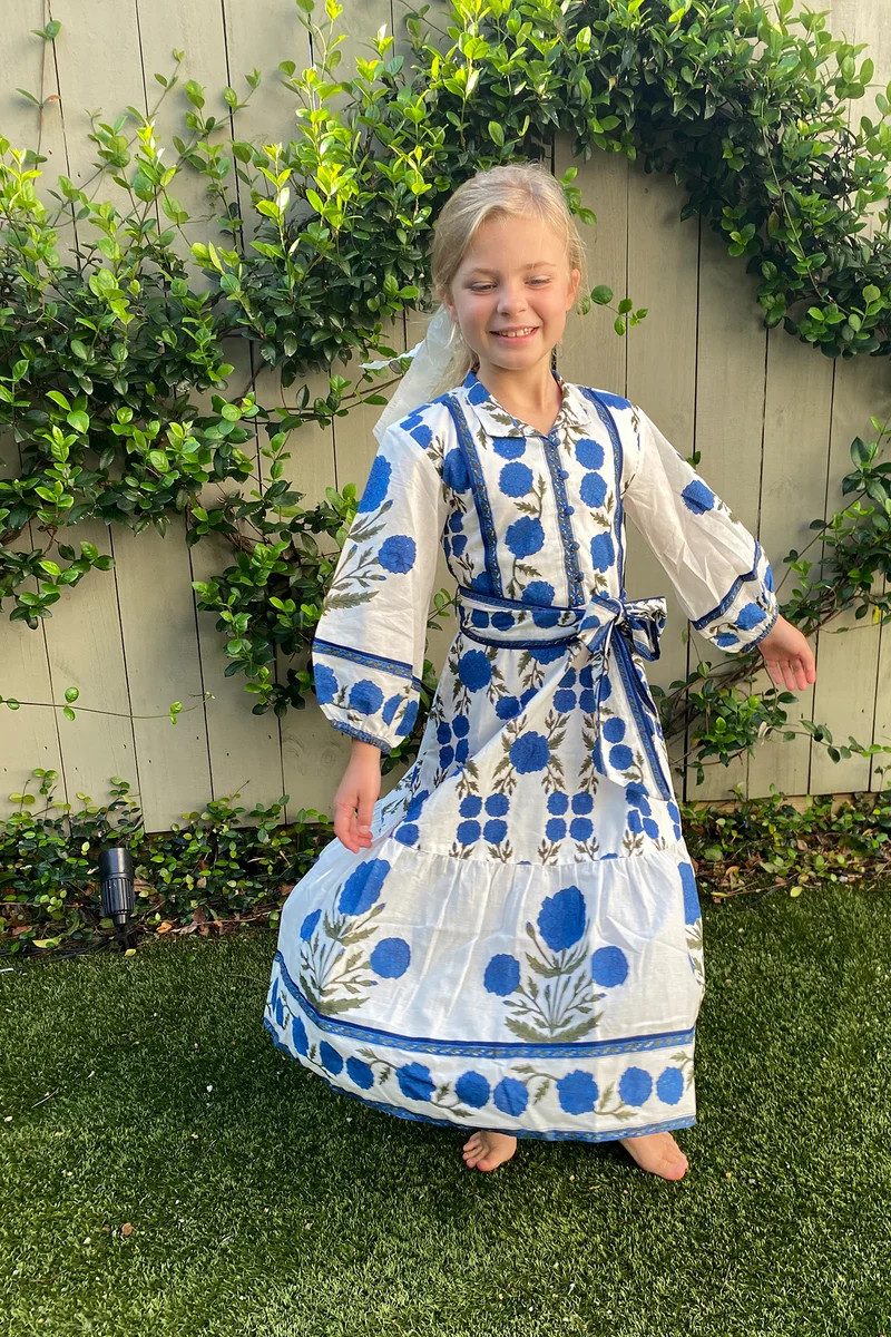 Little Girl\u2019s SUE SARTOR Flounce | French Blue SUE SARTOR Marigold | SUE SARTOR