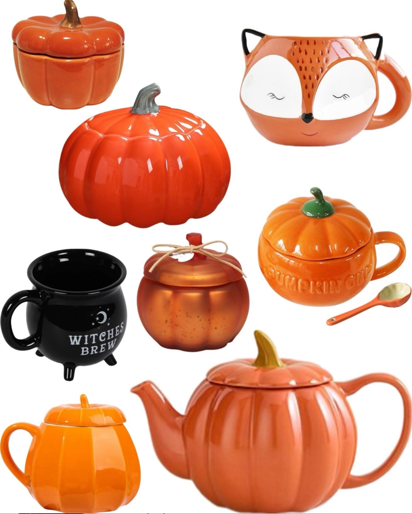 Pumpkin mugs, witches brew mug, fox mug, pumpkin tea pot, pumpkin ceramic tea light holder, pumpkin ceramic bowl, pumpkin spice candle 🕯️🎃🍁🦊🍂

#LTKautumn #autumn2025 #LTKuk
