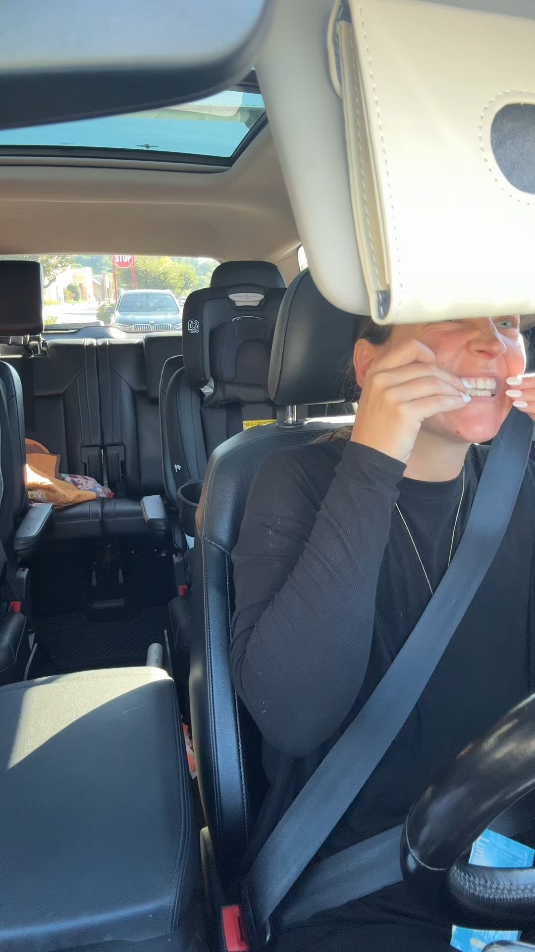 Life hack— whiten your teeth while you’re driving🤣