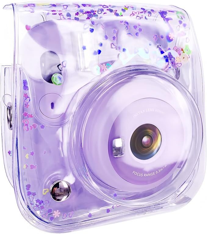 Elvam Camera Clear Case Bag Compatible with Fujifilm Ins Mini 11/9/8+/8 Instant Camera with Detac... | Amazon (US)