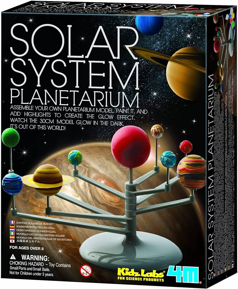 4M Solar System Planetarium - DIY Glow In The Dark Astronomy Planet Model Stem Toys Gift for Kids... | Amazon (US)