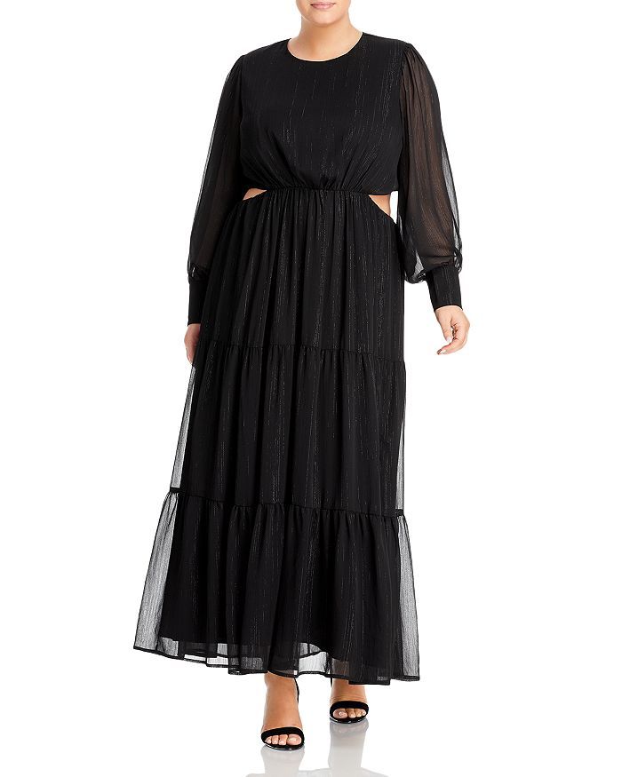 Plus Gina Tiered Cutout Maxi Dress | Bloomingdale's (US)