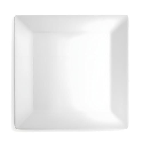 Q Squared Diamond Square Dinner Plate, 10.5-Inch, Melamine, White | Amazon (US)