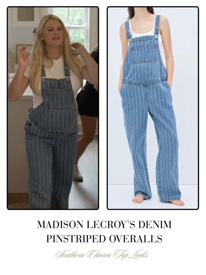 Madison LeCroy’s Denim Pinstriped Overalls 