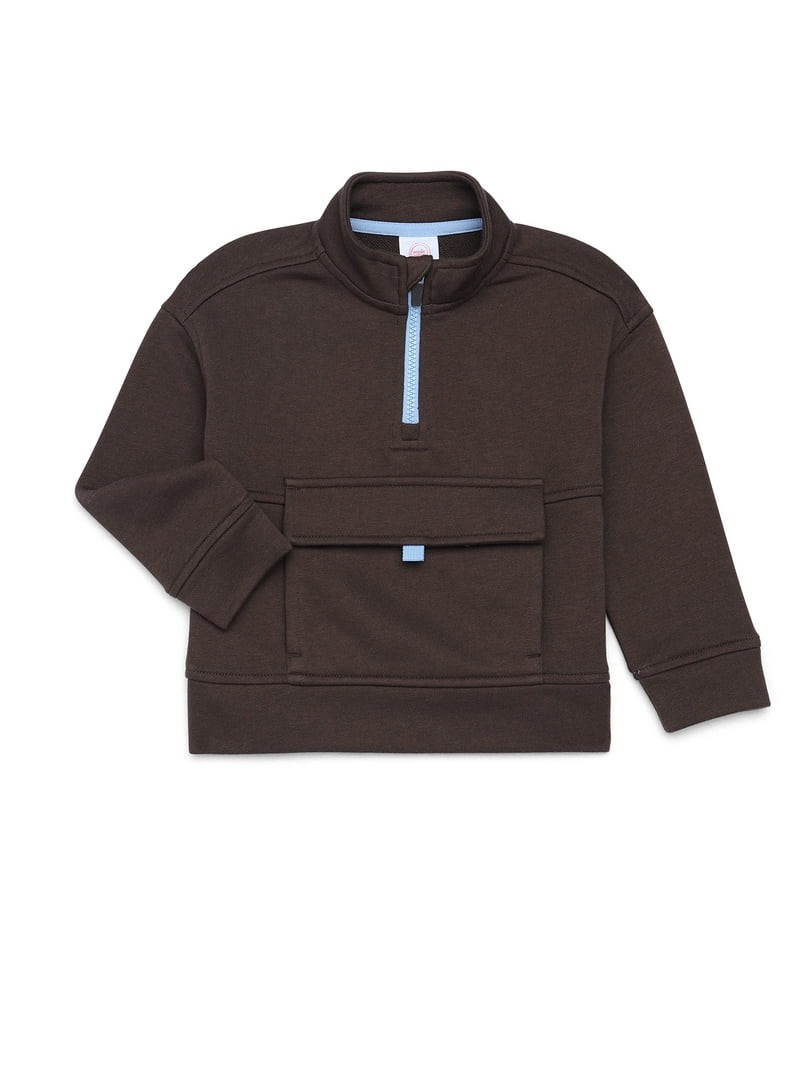 Wonder Nation Toddler Boys Quarter Zip Pullover, Sizes 12M-5T | Walmart (US)