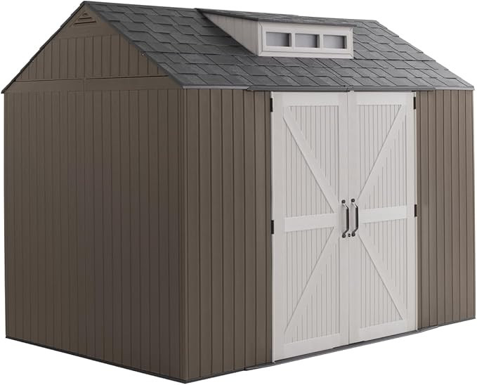 Rubbermaid Extra Large Resin Outdoor Storage Shed With Floor (7 x 10.5 Ft.), Weather Resistant, B... | Amazon (US)
