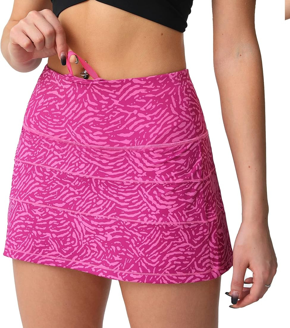 Husnainna High Waisted Pleated Tennis Skirt with Pockets Athletic Golf Skorts for Women Casual Worko | Amazon (US)