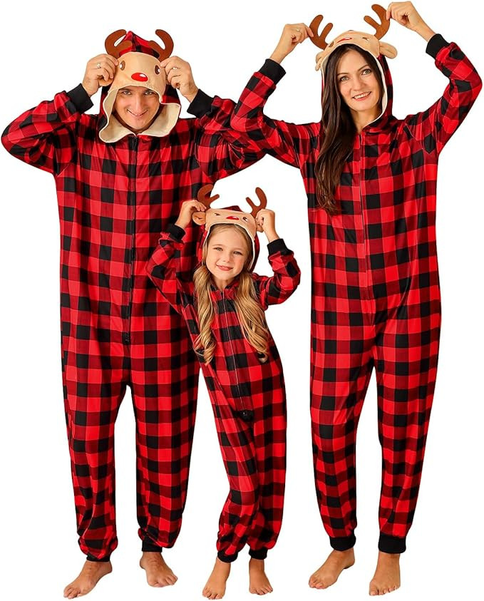 Weixinbuy Christmas Pajamas for Family Matching Family Christmas Pjs Sets for Adult Kid Holiday X... | Amazon (US)