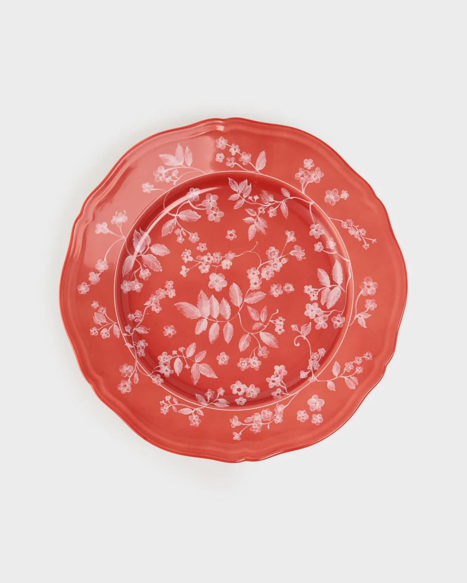 Floral Dinner Plate Red, by Ginori 1735 | Cabana Magazine