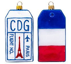Handmade Heirloom Destination Luggage Tag Ornaments | Pottery Barn (US)
